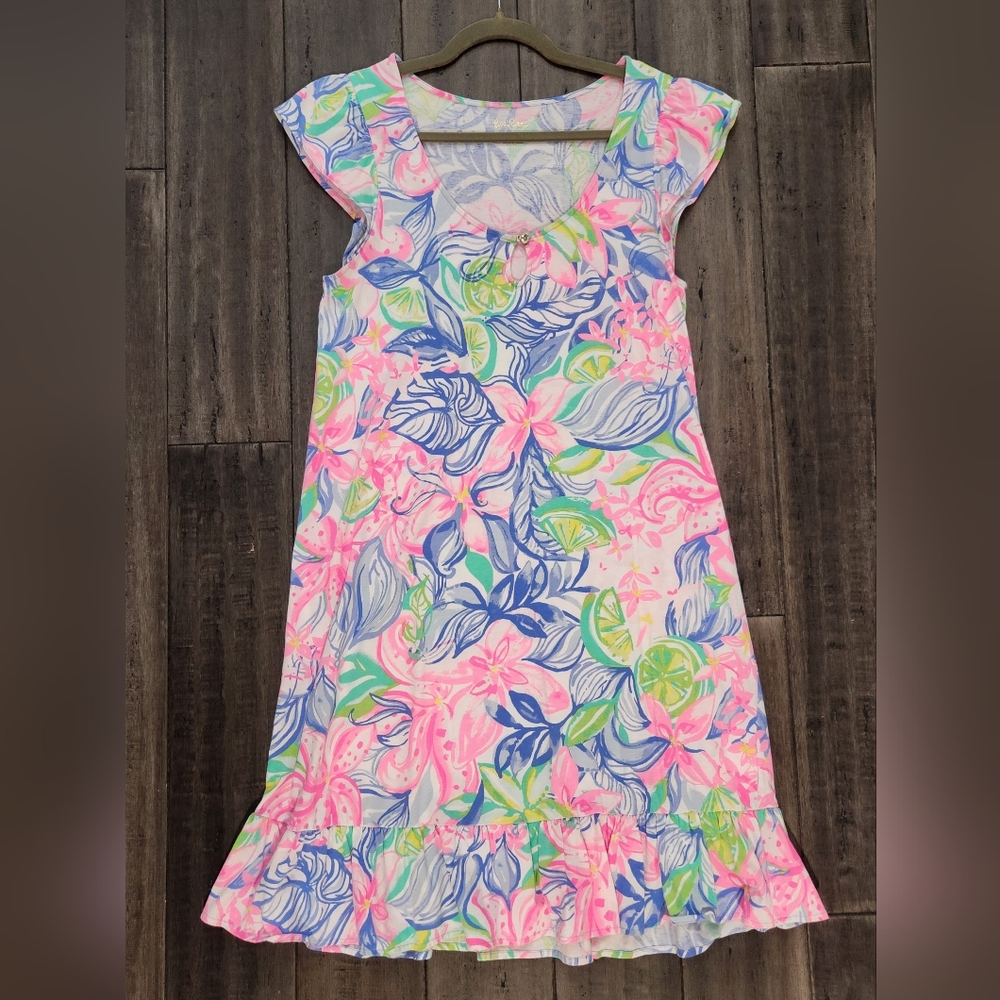 Lilly Pulitzer Rejina Dress, Multi Havana Cocktail, Medium EUC - Picture 3 of 6